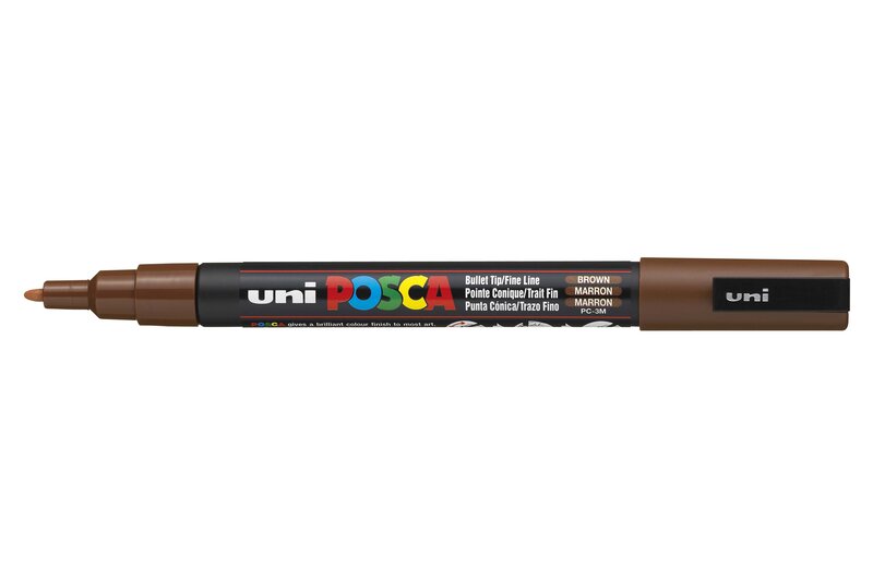 UNI POSCA MARKER PC-3M, brun