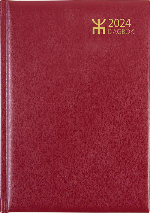 Kalender 2024 Dagbok Röd FSC
