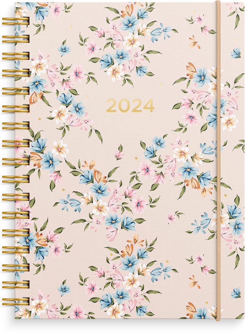 Kalender 2024 Weekly A6 Story blomma