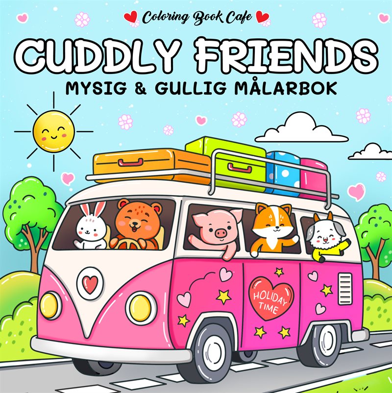 Cuddly Friends : Mysig och gullig Cozy Coloring målarbok från Coloring Book Cafe