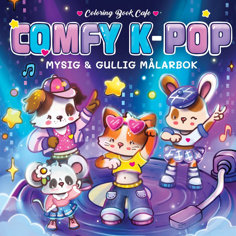 Comfy K-Pop : Mysig och gullig Cozy Coloring målarbok från Coloring Book Cafe