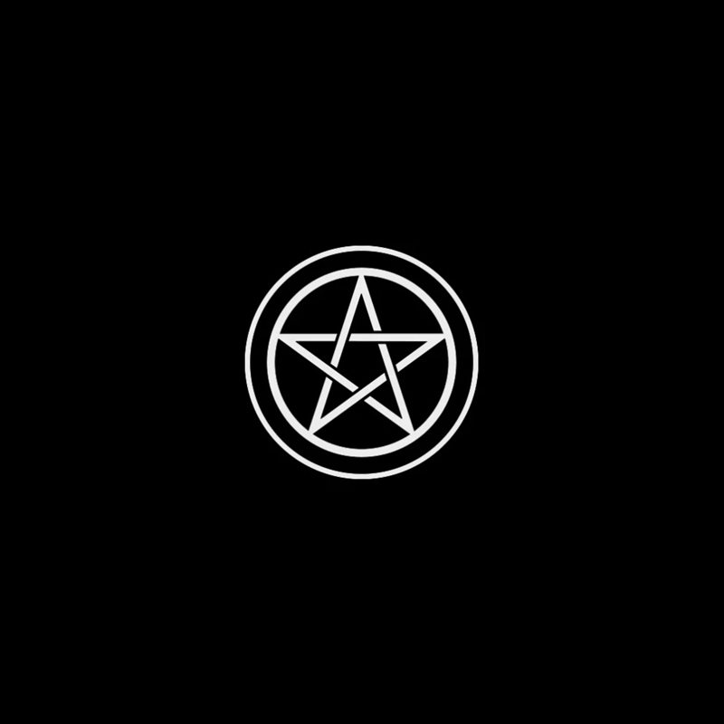 Tarot cloth pentacle  black tp02