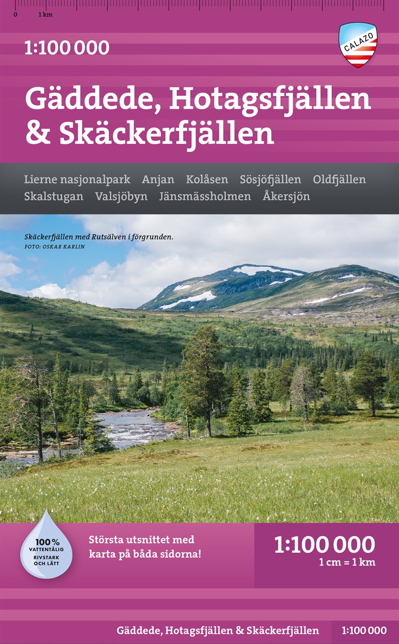 Gäddede, Hotagsfjällen & Skäckerfjällen 1:100000