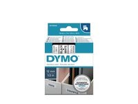 Tape DYMO D1 12mm svart på vit