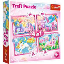 Pappussel Trefl (4i1) 35+48+54+7 Bitar Unicorns
