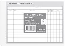 Tid- och materialrapport A5L 50 blad